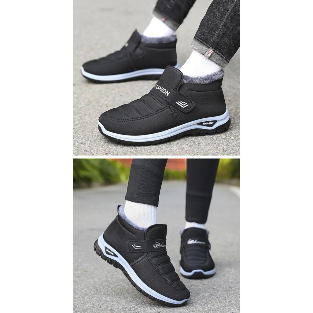 Pantofi pentru bărbați, Pantofi din bumbac, Cizme din bumbac, Grosime de catifea, Cizme pentru bărbați, Pantofi călduroși, Cizme de zăpadă, Cizme scurte