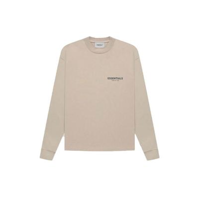 Essentials FW21 Μακρυμάνικη Μπλούζα Με Λογότυπο Στο Στήθος Unisex Τοπ String Tan FOG-FW21-185