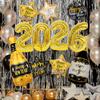 11 Pcs/set 32 inch Golden 2026 Number New Year Decorative Balloons Happy New Year Themed Party Scene Decoration