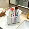 Waterproof EVA Mesh Toiletry Bag Clear Mesh Vertical Toothbrush Holders  Travel