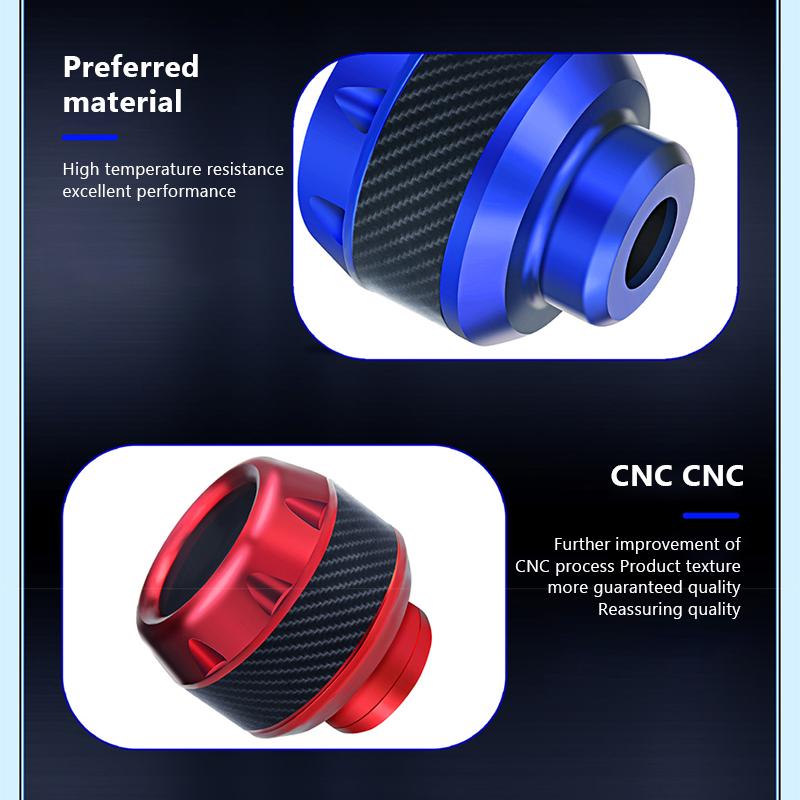 SEAMETAL 2Pcs Aluminum Alloy Motorcycle Crash Protector Scooter Wheel Front Fork Frame Falling Protection Pads Sliders Moto Exterior