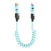 1PC car spring data cable 65W telescopic four-in-one fast charging, suitable for Huawei Apple 15/16 universal charging cable