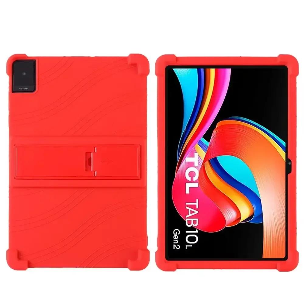 Für TCL Tab 10L Gen 3 LTE & 2 Hülle 8193A 8492A 10,1" Tablet-PC Silikon Stoßfeste Hülle mit Ständer auf der Rückseite Weich