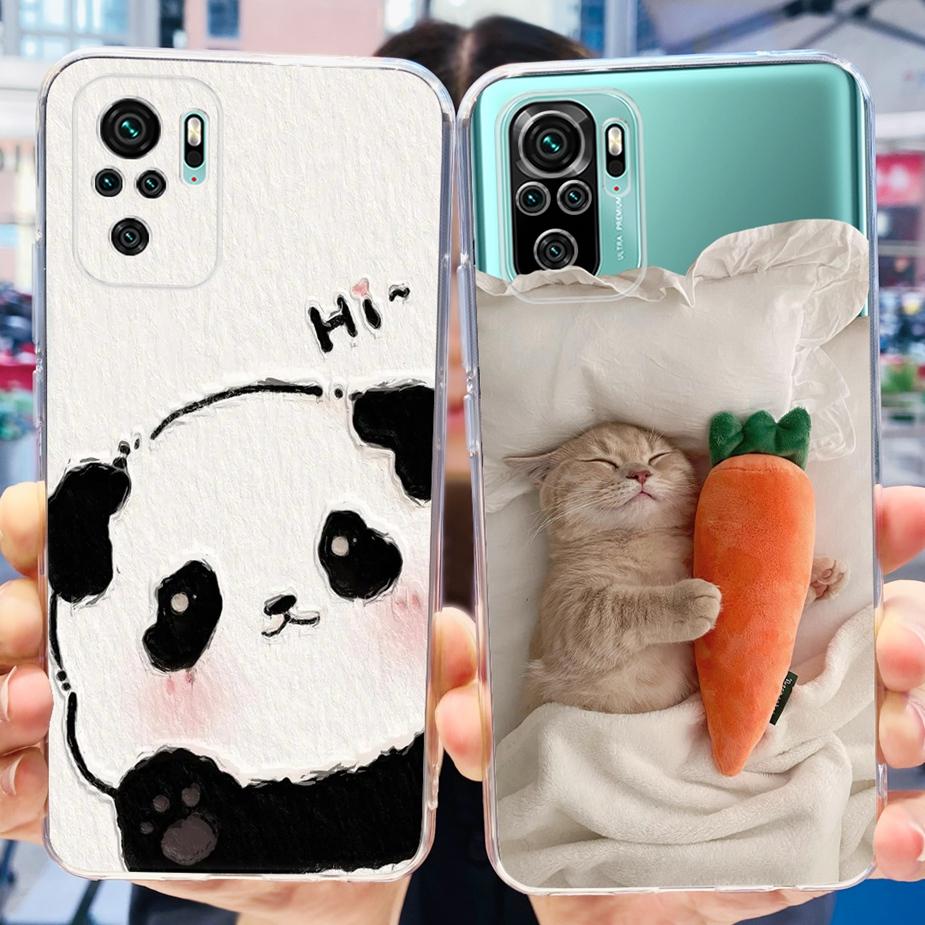 For Xiaomi Redmi Note 10 Case Note 10S Cute Cartoon Painted Cover Soft Silicone Case For Redmi Note 10 Pro Max Note10 10S Fundas