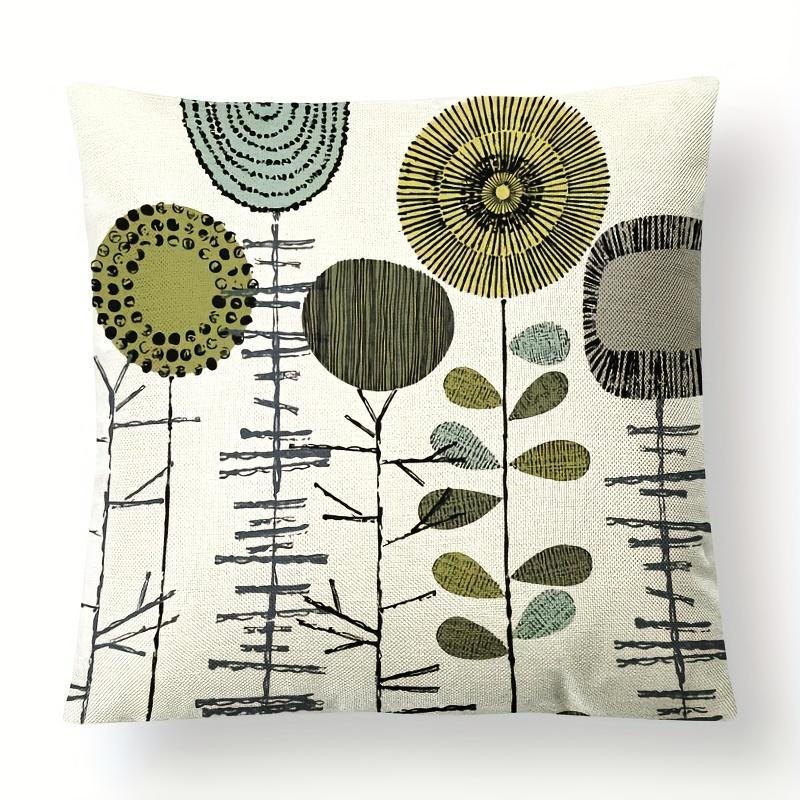 1pcs Flower Cushion Cover Linen Cushion Case Digital Printed Pillow Case Nordic Simple Sofa Pillow Cover No Core 4545cm 450mm450mm 980₽