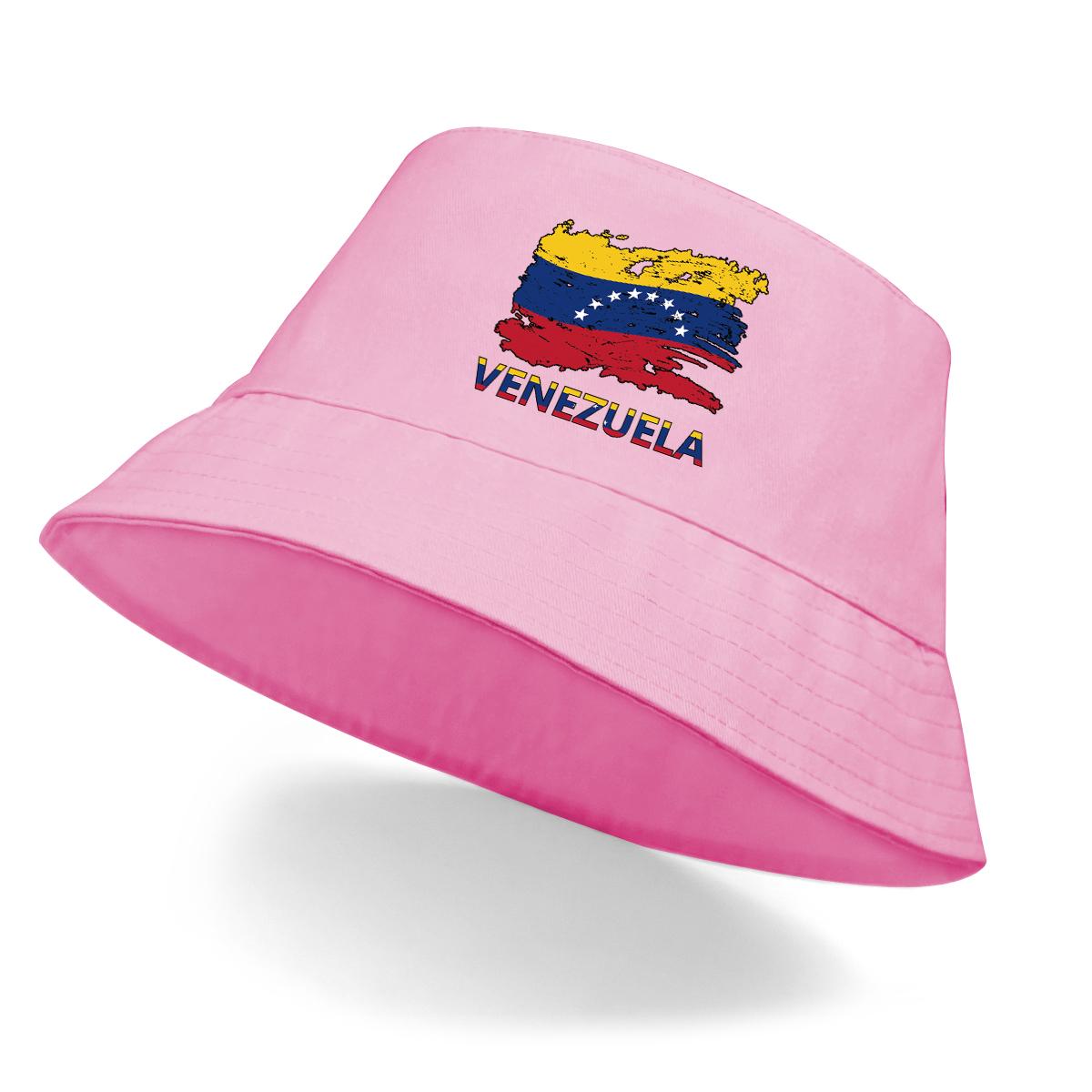 

Venezuela Flag Print Bucket Hat , Women s Cap Beach Casual Hip Hop Fishing Hat as the picture