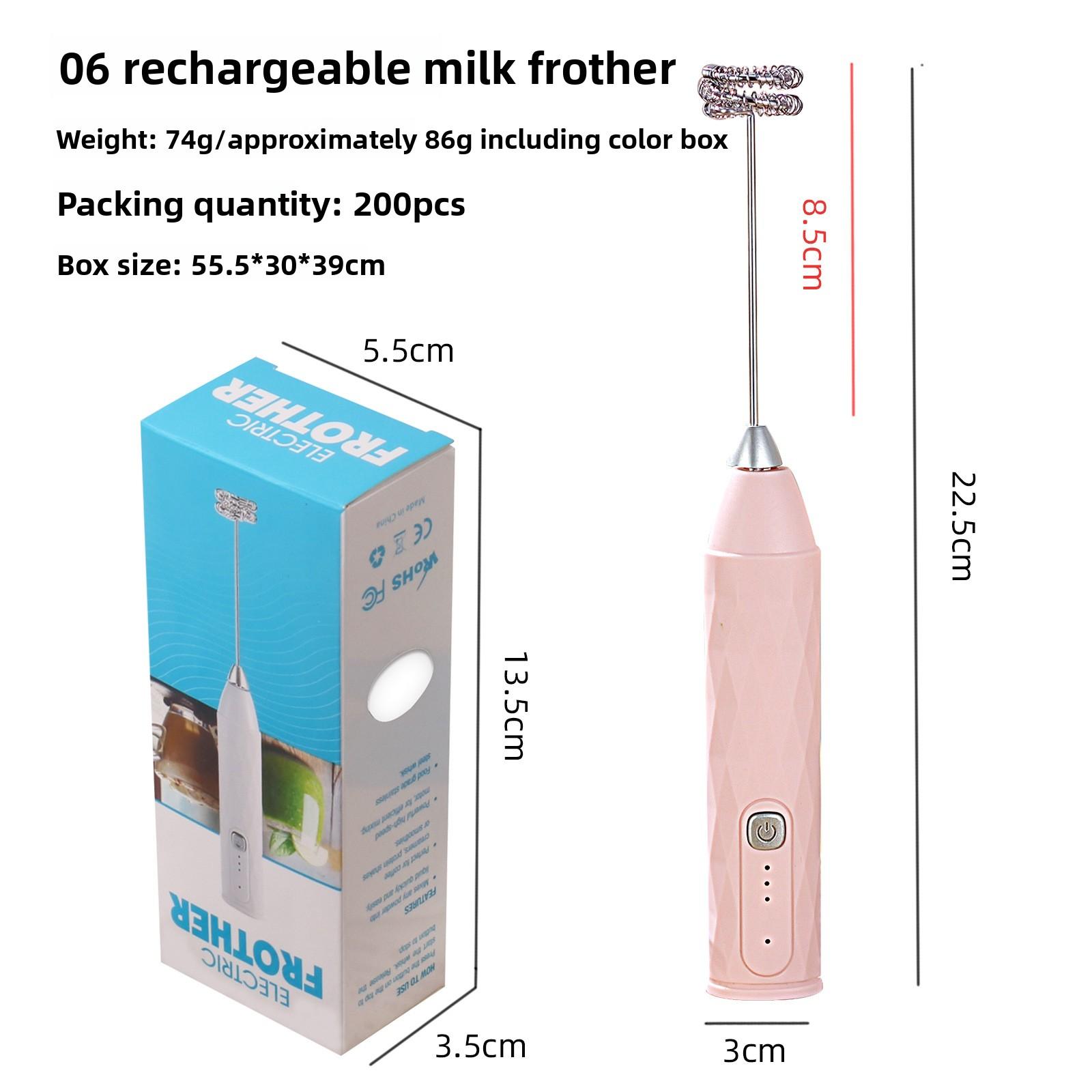 

Кухонный ручной электрический венчик для взбивания молока, перезаряжаемый вспениватель для яичного белка и кофе 06 rechargeable