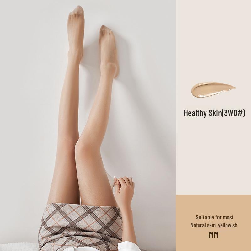 Women's Ultra-Thin Invisible Black Silk Anti-Snag Pantyhose - High-Transparency, Zero-Feel, Non-Rolling, 0D Bare Leg Style.