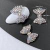 5 Stück lila Diamant-Nagelkunst-Zubehör mit großer Schleife für Nagelkunst-Kreationen
