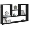 Wall Shelf In Black Oak Look 99 X 15 X 60 Cm Wood Based Material