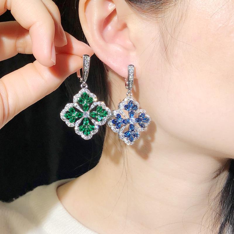 E0311 Multi-Color Optional, Jewelry Creative Women'S Earrings, High-End 3A Zircon Earrings