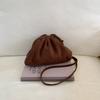 2025 Autumn Suede Cloud Bags Pleated Shoulder Crossbody Bags Luxury Vintage Tote Bags For Travel Commuting Dumpling Handbags