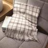 Christmas atmosphere New Year's red plaid scarf Women's winter versatile thickened senior sense Student warm scarf