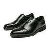 New Black Derby Shoes for Men Brown Square Toe Lace-up Business Handmade Men Dress Shoes  Size 38-46 Mens Shoes