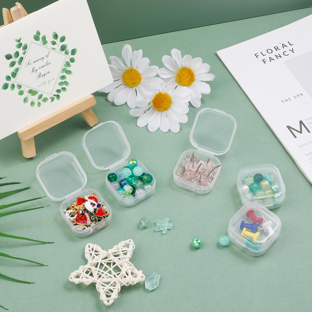 10pcs Plastic Box, Transparent Box, Jewelry Box, Earplug Box, Jewelry Box, Mini Organizer, Fish Hook Storage Box, Medicine Box