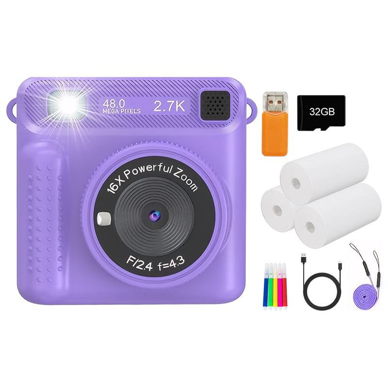 H1 Kinderkamera 4-Zoll-Bildschirm Blitz Filter MP3-Player 2,4-Zoll High-Definition IPS-Bildschirm Druck