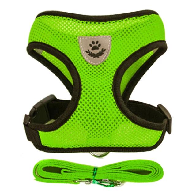 Reflective Breathable Mesh Dog Harness and Leash Set Puppy Dog Cat Vest Harness for Small Dogs Dog Accessories Supplies