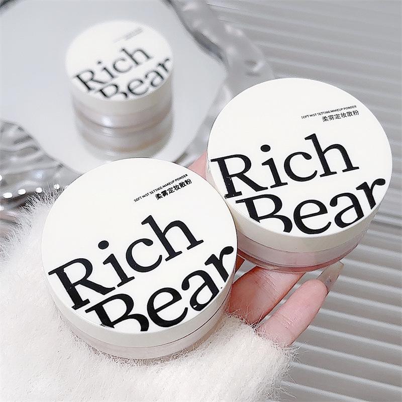 RichBear Fixierpuder: Wasserdicht, Schweißfest, Langanhaltend, Aufhellend, Tonkorrigierend, Mattes Finish loses Puder.