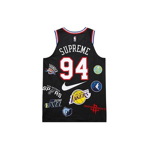 Nike Canotta Lab x Supreme x NBA 'Black Multi' da Uomo AQ4227-010