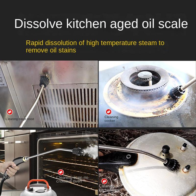 110/220V Household Steam Cleaner High Temperature Sterilization Steam Cleaning Machine Portable Kitchen Oil Fume Cleaning Device White/Orange