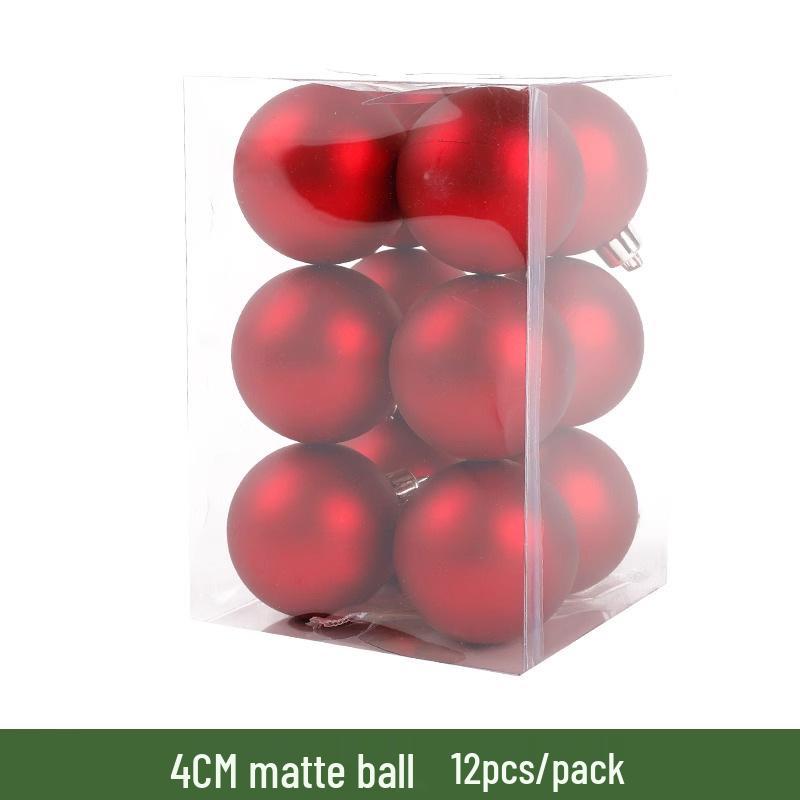 Red Christmas Balls 3-10cm: Electroplated Plastic Tree Ornaments for Festive Atmosphere