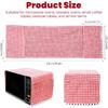 Microwave Dust Cover, Cute Dustproof Cotton Microwave Cover Kitchen Dust Appliance Covers Dustproof Cotton Linen Machine Protector Covers with Side