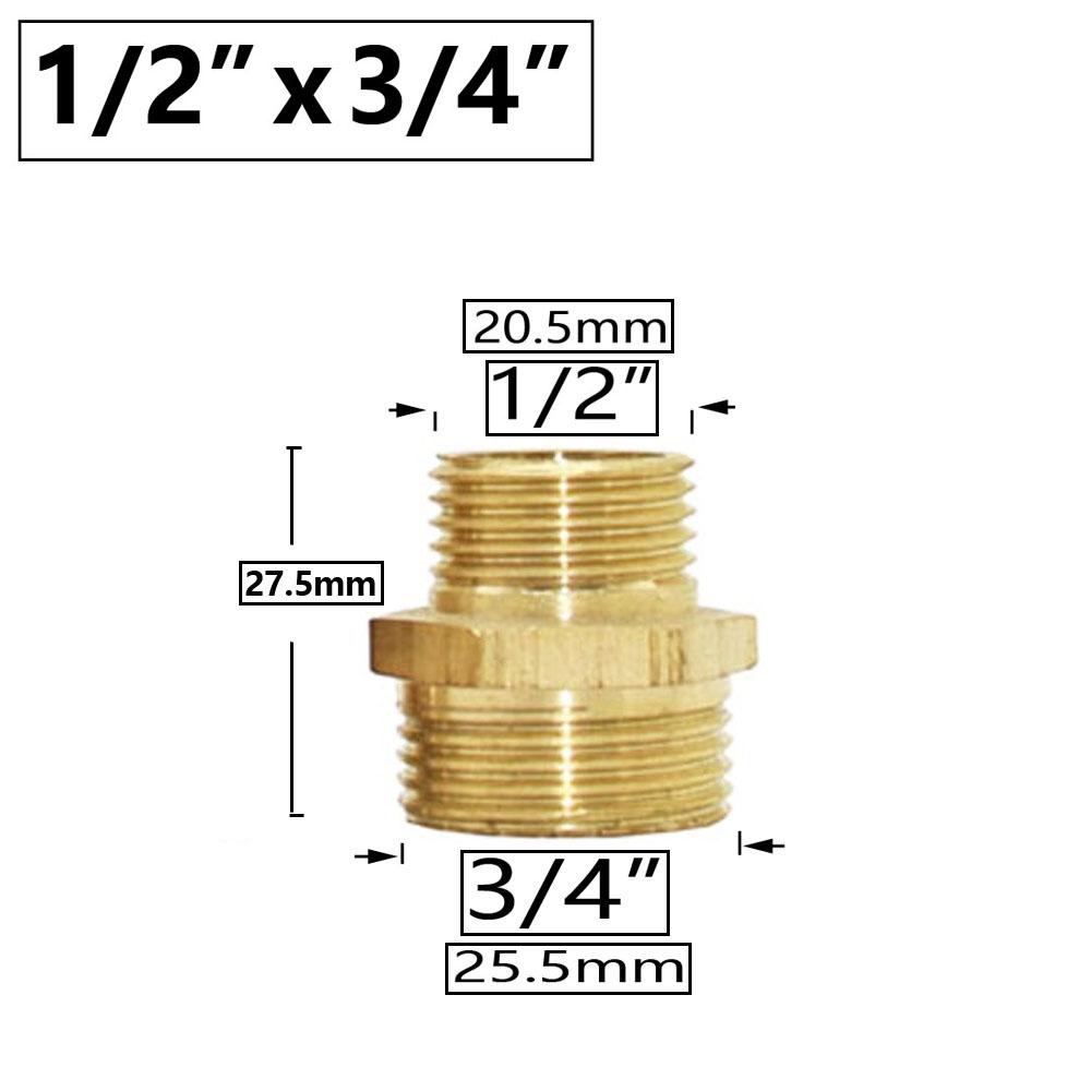 Brass 1/4" 1/2'' 3/4'' 3/8" 1" Male Female Refering Thread Connecter Copper Transition Coupling Adapter Garden Watering Fittings