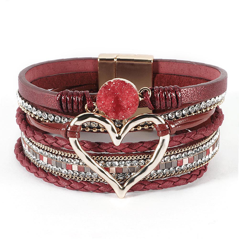 Bohemian Braided Rope Love Bracelet - Student Jewelry, Niche European & American Style