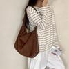 Autumn and winter retro suede bag fashionable versatile commuter tote women's bag niche suede shoulder bag women