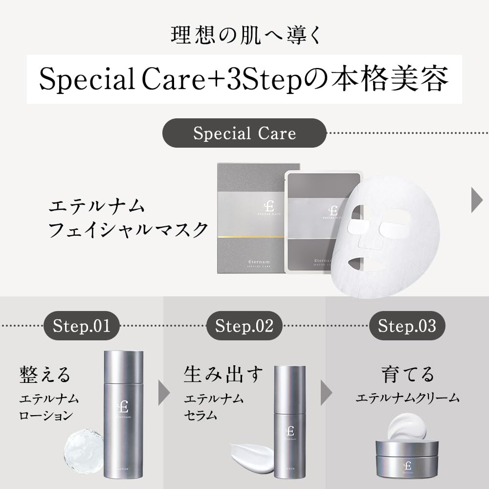 Born from Regenerative Medicine Eternum Facial 20mL X 5 Made with Human Stem Cell Culture Sheet Face Special Care for Dry and Sensitive Hyaluronic