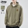 JEEP SPIRIT Men's Loose Fit Printed Hooded Sweatshirt