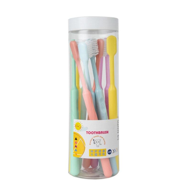 

10 Pack Candy Color Toothbrush Simple And Fashionable Family Travel Women Men Soft Fur Japanese Toothbrush