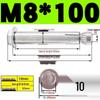 Stainless Steel Expansion Screw: Hexagonal Head with Internal Expansion (304/201), Sizes M6, M8, M10, M12.