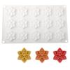 15-Cavity Design Baking Mold Flower Shaped Reusable Flower Silicone Mold Flexible Non-Stick Cookie Chocolate Mold Home Baking