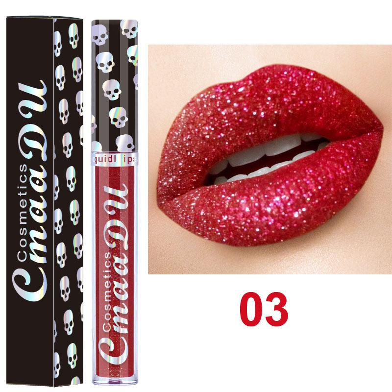 8 Farben Matt Lipgloss Sexy Totenkopf Lippenstift Set Totenkopfkopf Langlebig Wasserdicht Samt Lipgloss Flüssiger Lippenstift