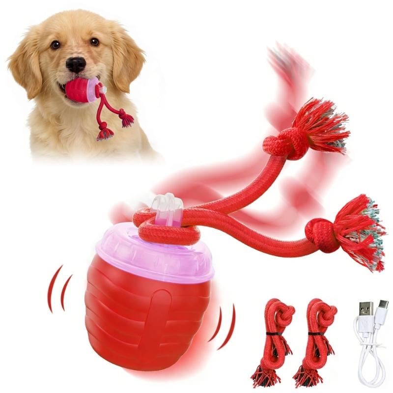 Rechargeable Canine Entertainment Toy Variable Rolled Speed and Sound Effect to Relieve Boredom and Anxiety