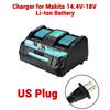 18V DC18RD Dual Ports Battery Charger for Makita 14.4V-18V Lithium-Ion Battery BL1415 BL1430 BL1830 BL1840 BL1850 BL1850B