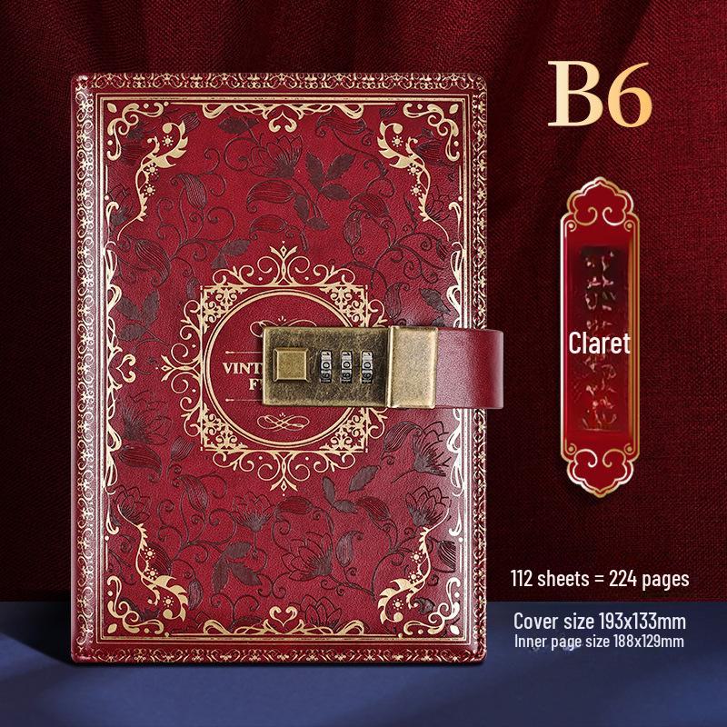 

Дневник B6 Retro Password Lock - Творческий блокнот и студенческий журнал