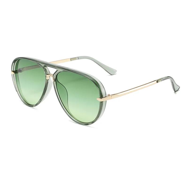 New Vintage Pilot Sunglasses Women Fashion Double Bridge Candy Color Sun Glasses Trendy Brand Design Korean Style Shades
