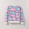 2-7 Jahre Kinder Mädchen Rundhals Sweatshirt Niedliche Katze Allover-Print Langarm Oberteil Shirts