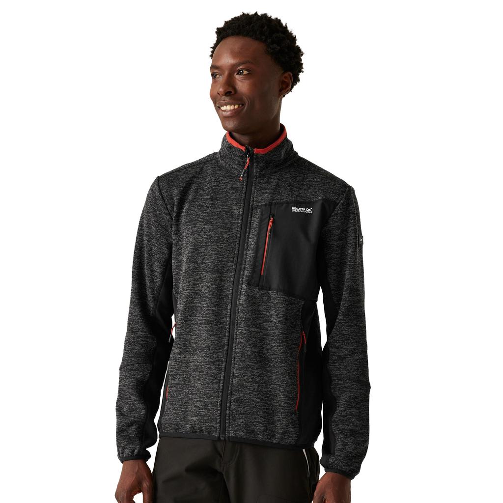 Regatta Mens Baslinn Marl Full Zip Fleece Jacket