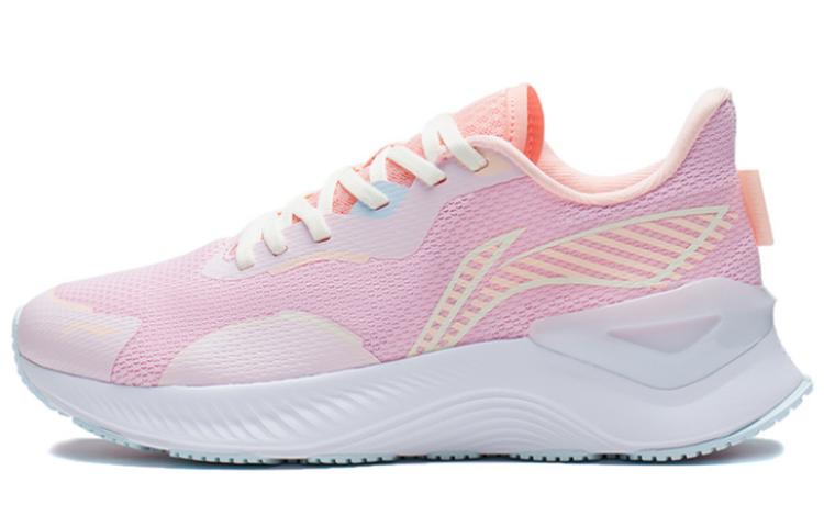 Li Ning YueYing 1.0 Суперлегкие Дышащие Низкие Беговые Кроссовки Женские Розово-Белые ARHS028-3 35.5