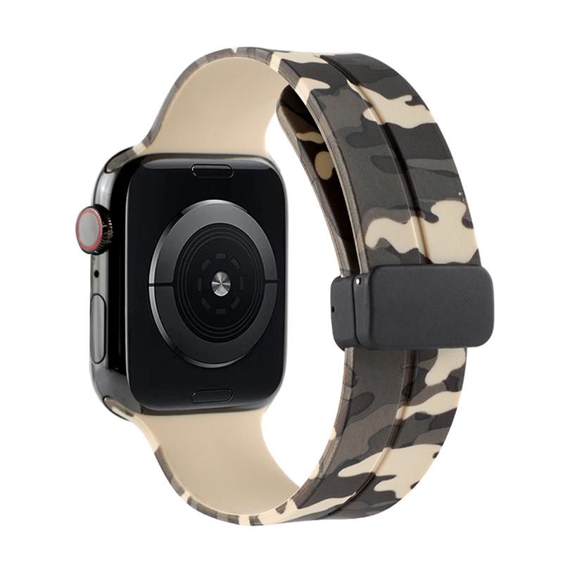 Bracelet en silicone pour Apple Watch Bracelet de sport magnétique Bracelet de montre pour IWatch Series 1 2 3 5 6 Se 7 8 Ultra38mm 40mm 41mm 42mm 44mm 45mm 49mm