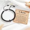 Black Onyx Stone Cross Bracelet for Men Teens Boys, Cross Jewelry Christian Gifts for Easter, Christmas, Birthday, Religious