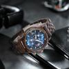 Men's Quartz Wooden Watch with Luminous Multifunctional Large Dial
