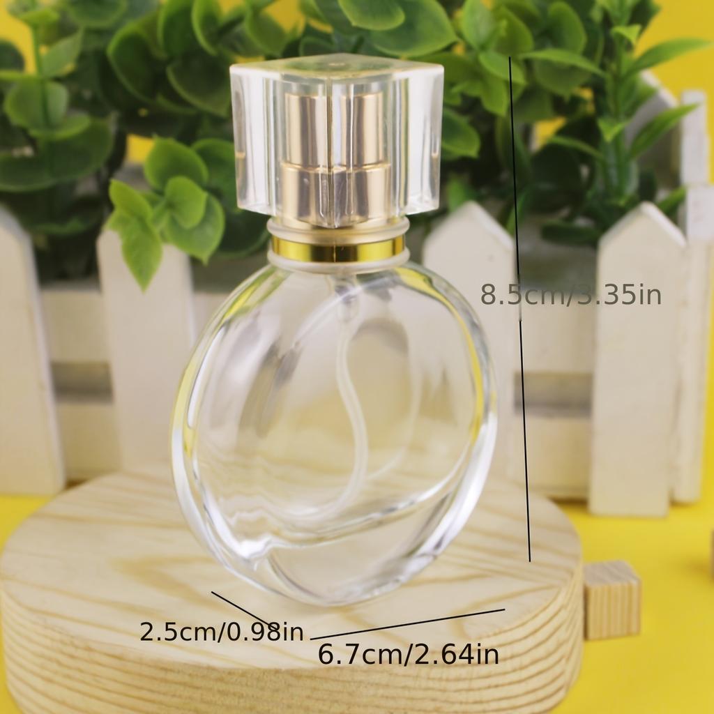 2/6Pcs 25ml Glass Perfume Atomizer Refillable, Mini Clear Travel Cologne Spray Bottle for Liquid Dispenser Portable Sprayer