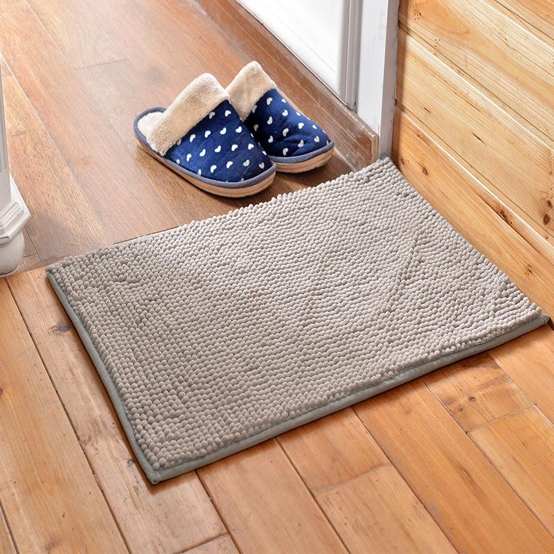 Mikrofaser Kurzhaar Chenille Fußmatte Badezimmer Wohnzimmer Türvorleger Schlafzimmer Teppich Stufenmatte Rutschfester Teppich