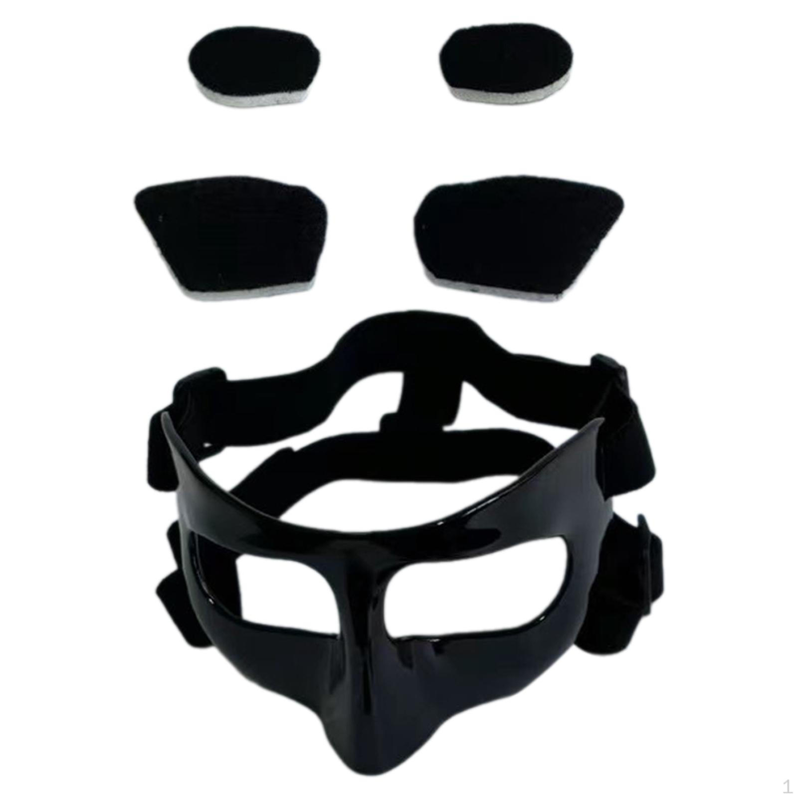 

Баскетбольная маска для защиты лица от сломанного носа Легкий регулируемый ремешок 15cmx10cm