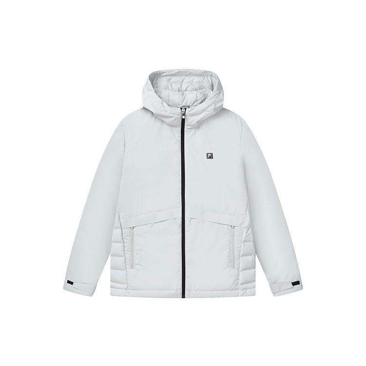 

FILA однотонная спортивная легкая куртка-пуховик с капюшоном для мужчин, верхняя одежда, цвет Mountain-Rock-Gray F11M147918FGY M