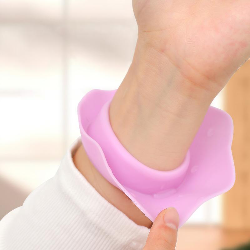 1Pairs S/M/L Silicone Wrist Washing Belt Soft Wristbands For Washing Face Water Washing Prevent Wetness Wrist Washband